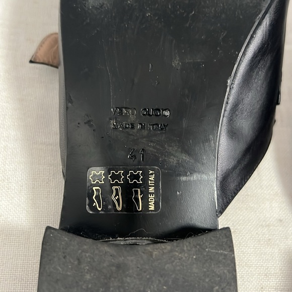 Made for Italic Women’s Leather Black Buckle Detail Mule Loafers size 41 ( 9.5) - Picture 7 of 9